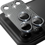iPhone 17 Pro Max Full Diamond Metal Camera Lens Protector black