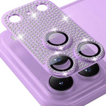 iPhone 17 Pro Max Full Diamond Metal Camera Lens Protector Purple