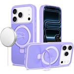 iPhone 17 Pro Max Magnetic Matching Ring Stand Full Rotation Matte Hybrid