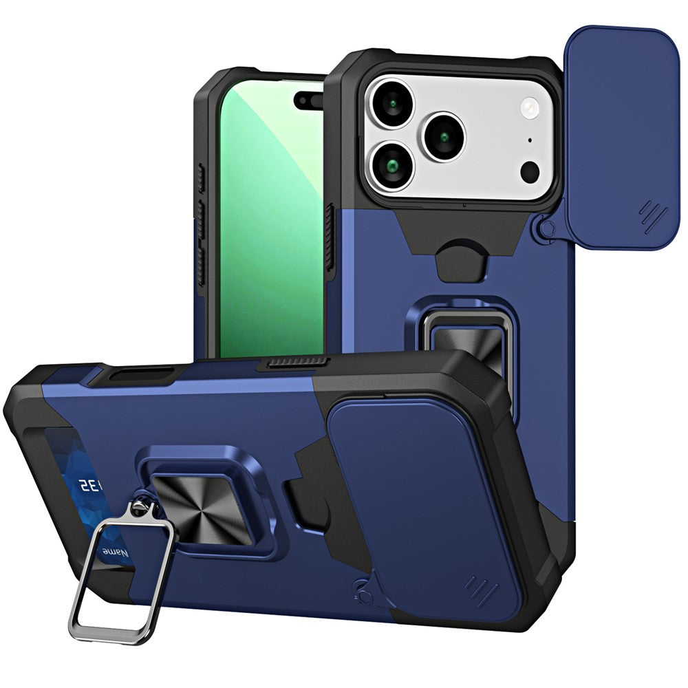 iPhone 17 Pro Max Ring Card Invisible Magnetic Window Case