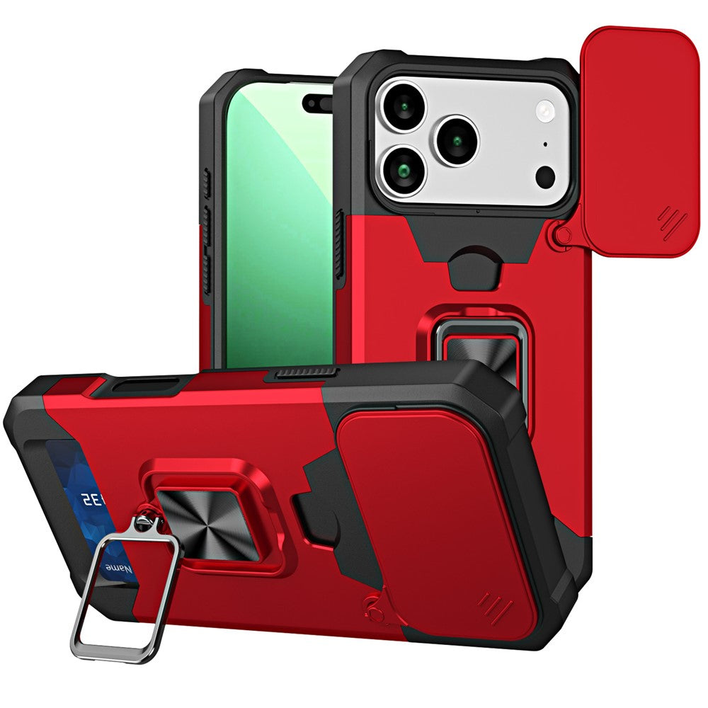 iPhone 17 Pro Max Ring Card Invisible Magnetic Window Case