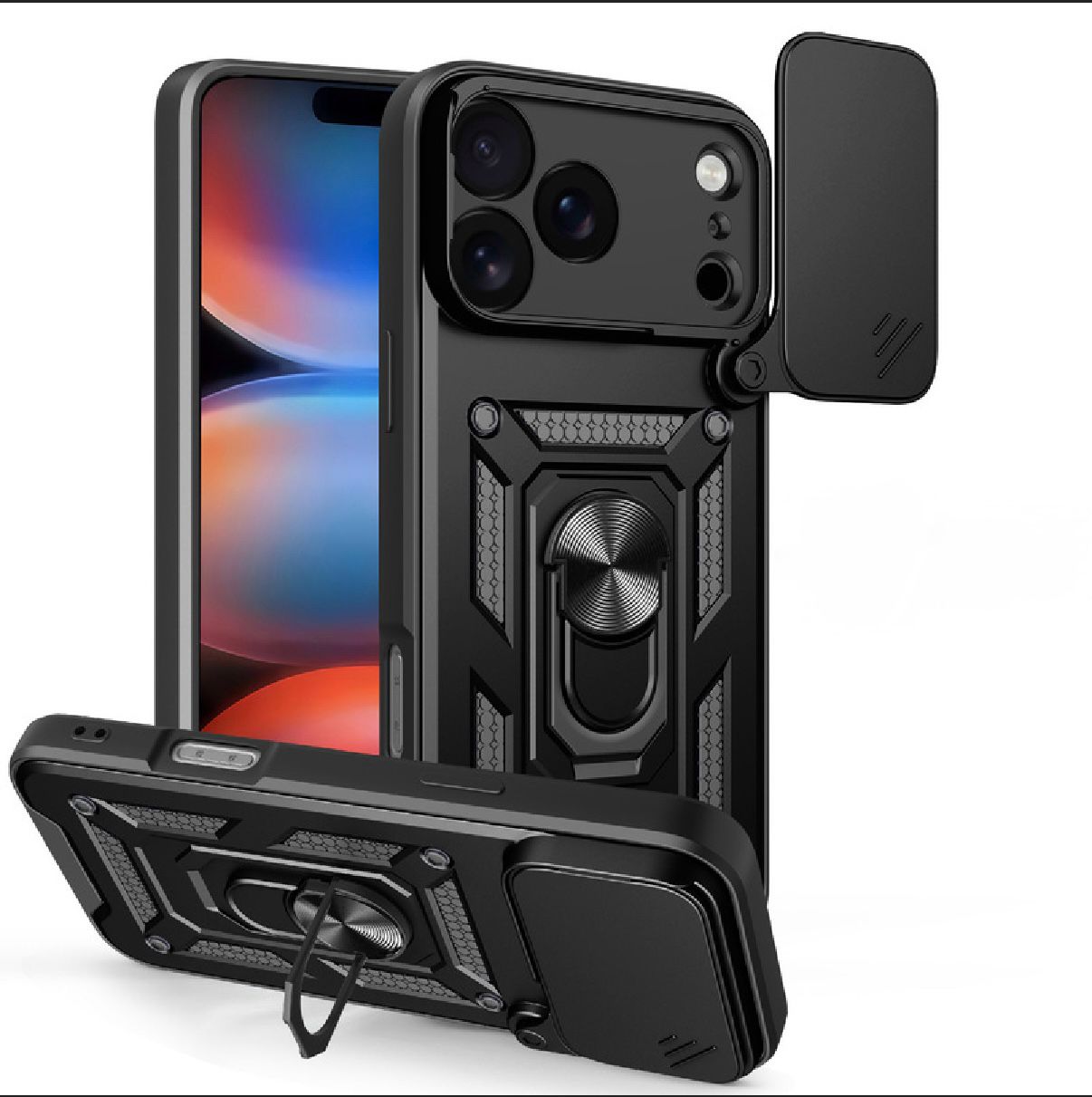 iPhone 17 Pro Max Shunjia Magnetic Ring Sliding Window Case