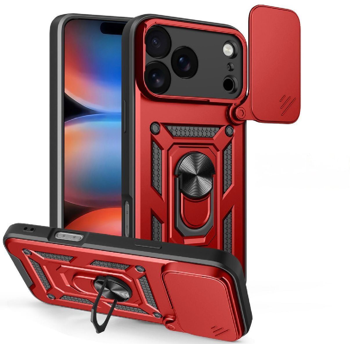 iPhone 17 Pro Max Shunjia Magnetic Ring Sliding Window Case